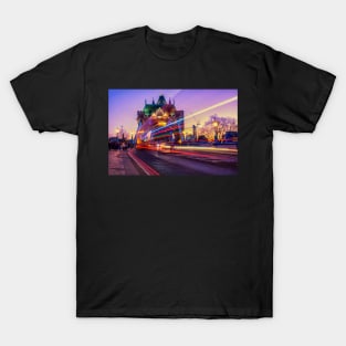 Tower Bridge, London light trails T-Shirt